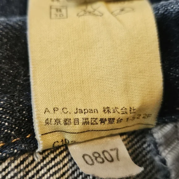 A.P.C. Rescue Jean Droit Japanese Selvedge Men's, 34